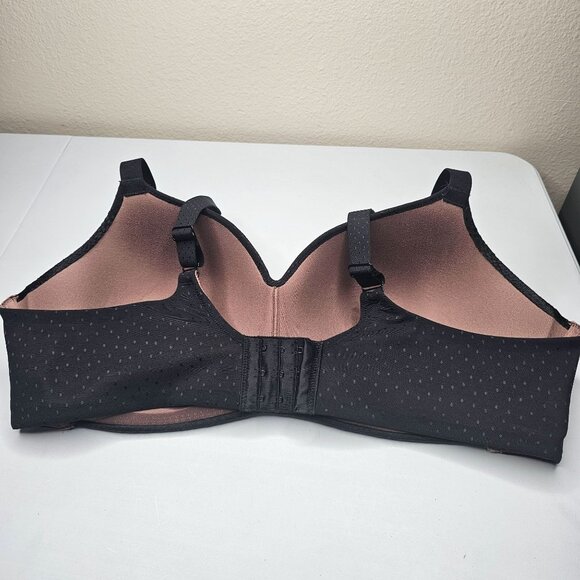 Wacoal 40D Black Back Appeal Wirefree Contour Bra Lightly Lined Smoothing 856303 - Picture 3 of 6